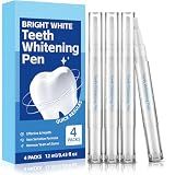 KTSAY Teeth Whitening Pen - Professionally Stain Removal Teeth Whitening Gel Formula, No Sensitivity Effective Teeth Whitener, Mint (0.11 Fl Oz (Pack of 4))