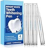 KTSAY Teeth Whitening Pen - Professionally Stain Removal Teeth Whitening Gel Formula, No Sensitivity Effective Teeth Whitener, Mint (0.11 Fl Oz (Pack of 4))