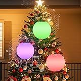 FUYO Decorative Lamp with Speaker with RGB Waterproof, Portable Night Light, Outdoor Table Lamp wiht Speaker, Floating Pool Light Outdoor Speaker for Indoor Patio