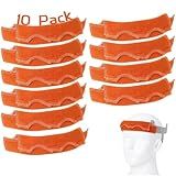 Aolamegs Safe Hard Hat Sweatband- 10PCS Sweat Bands Washable, Hard Hat Liner Replacement, Flame Retardant Cotton Hard Hat Accessories Sweat for Welding Helmet, Construction Hats, Chainsaw Helmet