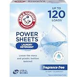 ARM & HAMMER Power Sheets Laundry Detergent, Fragrance Free, 60 Count