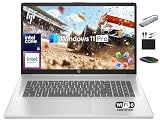 HP 17 Laptop Business 2025, Lifetime MS Office, 17.3" HD+ Computer, 8-Core Intel i3 Processor, 16GB RAM, 1TB Storage (500GB SSD + 500GB Ext), Wi-Fi 6, Long Battery, MarxsolAccessory, Win 11 Pro