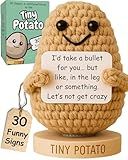Funny Friendship Gift - Tiny Potato with 30 Sassy Messages for Women Friends Bestie BFF Bestfriend Coworkers - Best Friend Birthday Gifts for Women Men Her Him Sister Classmate - Positive Crochet