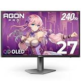 AOC Agon Pro 27 Inch Gaming Monitor QD OLED 240Hz 0.03ms, AG276QZD2