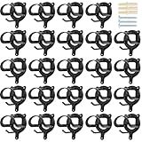 Swess 24 Counts Horse Bridle Rack, Bridle Bracket Bridle Hooks with Tubes and Screw, Horse Tack Storage Halter Hanger Metal Bridle Holder for Tack Room,Horse Blanket Rack,Bridle Holder Wall Mount