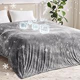 Guohaoi Cooling Throw Blanket for Hot Sleepers, Full Size 60''×90'' Lightweight Breathable Summer Bed Blanket for Couch, Arc-Chill Q-Max >0.5 Cool Fiber,Lightweight Tie Dye Blanket Grey