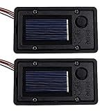AQEENURA Battery Box, Solar Lantern Light Replacement Parts Top for Outdoor Hanging Lanterns Container Home Solar Lamp Hanging Lantern Led Accessories DIY Garden Decor (2PCS)