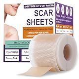Silicone Scar Sheets,Silicone Scar Tape,Silicone Scar Removal Strips for Surgical,C-Section,Tummy Tuck,Keloid Scars (1.6"X 120" Roll-3M) Keloid Bump Removal