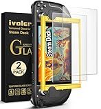 ivoler 2-Pack anti-glare Etched Screen Protector for Steam Deck 7.0''/Steam Deck OLED 7.4'', Matte Anti Glare Tempered Glass with Alignment Frame Anti-Scratch Full Coverage Guard for Steam Deck