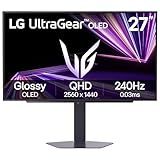 LG 27GX704A-B 27-inch Ultragear QHD (2650x1440) OLED Gaming Monitor 240Hz, 0.03ms, NVIDIA G-Sync Compatible, AMD FreeSync Premium Pro, VESA Display HDR TrueBlack400, HDMI 2.1, DisplayPort, Black