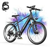 ASKGO Electric Bike for Adults, 1500W Peak E-Bike with 7-Speed, Electric Mountain Bike with 48V 12Ah Removable Battery, Up to 65 Miles 25MPH, 26" Electric Bicycle for Commute, Front Fork Suspension