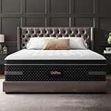 UniPon King Mattress 14 Inch Firm Hybrid – Breathable Bed Mattresses for Side Sleepers & Couples, Enhanced Lumbar and Shoulder Support, Motion Isolation Pressure Relief, Fiberglass-Free