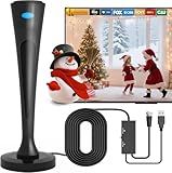 TV Antenna Indoor for Local Channels, 2026 Long Range Antenna for Smart TV 360° Reception,Digital TV Antenna for All Smart/Old TVs, Supports 4K 1080P HD VHF UHF