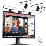 yAyusi Dual-lamp Video Conference Lighting, LED Streaming Light with Remote and Touch Control, Zoom Lighting for Computer,Webcam Laptop Monitor Ring Light for Video Calls/Zoom Meetings/Video Recording