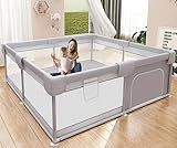 Hiaksedt Baby Playpen 50x50 Inch, Play Pens for Babies and Toddlers Baby Fence Play Yards for Indoor & Outdoor with Breathable Mesh Anti-Fall Playpen