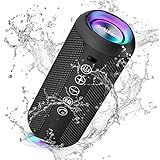 Ortizan Portable Bluetooth Speaker (1nd Gen), IPX7 Waterproof, Wireless, Big Sound and Deep Bass, TWS Pairing, 30Hrs of Playtime, for Home/Party/Outdoor/Beach, Birthday Gifts for Men Women - Black