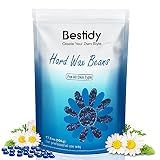 Bestidy Hard Wax Beads for Hair Removal, Waxing Beads for Coarse Hair, 500g Refill Wax Beads for Wax Warmer, Home Waxing for All Body and Brazilian Bikini Areas, Women Men (17.64 Ounce, Sea Blue)