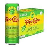 Topo Chico Sabores Lime with Mint Extract Sparkling Water, 12 fl oz, 8 Pack