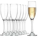 UMEIED Champagne Flutes Set of 12, 6 Oz Premium Champagne Glasses for Parties, Weddings, Classic Sparkling Wine Glass, Crystal Clear