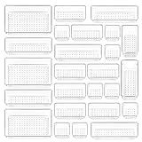 Vtopmart 25 PCS Clear Plastic Drawer Organizers Set, 4-Size Versatile Bathroom and Vanity Drawer Organizer Trays, Storage Bins for Makeup, Bedroom, Kitchen Gadgets Utensils and Office