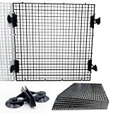 TQDXZA 0.35-Inch Black Aquarium Divider Panel 11.8"x11.8",8pacs - Strong Suction Cups, Easy Cut Design to Separate Fish (10-55 Gallon Tanks)