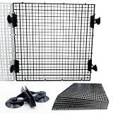 TQDXZA Black Aquarium Divider Panel Fish Tank Separator Plastic Grid