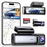 Affver 4K+2.5K Dash Cam Front and Rear, Built-in 5G WiFi 6 GPS Dual Dashcam