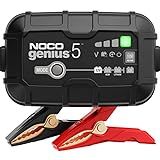 NOCO GENIUS5: 5A 6V/12V Smart Battery Charger – Automatic Maintainer, Trickle Charger & Desulfator with Overcharge Protection & Temperature Compensation – for Lead-Acid & Lithium Batteries