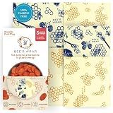 Bee's Wrap Beeswax Food Wraps, 5 Pack Assorted - Honeycomb & Bees & Bears