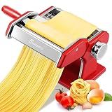 Sailnovo 3-in-1 Pasta Maker with 9-Setting Pasta Roller & Cutters, Red