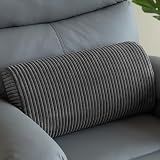 HIGOGOGO Lumbar Support Pillow for Recliner Chair/Accent Chair/Couch, Memory Foam Back Support Cushion for Elderly, Recliner Cushions for Back Rest, Pain Relief, Reading, Washable Cover, Dark Grey