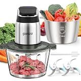 Ganiza Food Processor with Dual Bowls, 2-Speed Food Chopper & Meat Grinder