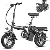 Electric Bike for Adults and Teens, Folding Ebike,Commuter City Foldable E Bike with 560W Motor and 48V 10Ah Battery, 24 MPH Speed Pedals Assist, Dual Disc Brakes,14" Compact Electric Bicycle
