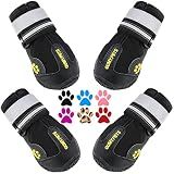 QUMY Dog Shoes for Hot Pavement, Dog Snow Boots & Paw Protectors for Winter