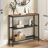 VASAGLE 31.5" Console Table, Narrow Behind Couch Table, 3 Tier