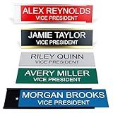 ExcelMark Custom Name Plate for Desk or Door – 14 Color Choices (2” X 8”)