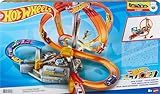 Hot Wheels Track Set Spin Storm, 3 Intersections for Crashing & Motorized Booster, 1:64 Scale Toy Car (Amazon Exclusive)