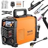 Rotvik 200Amp Stick Welder-Large LED Display, 110V/220V Dual Voltage Portable MMA Welder Machine with Hot Start, Arc force and Anti-Stick, Lift TIG Torch & 220V Adapter, 20PCS Rods Stick Welder