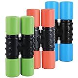 RANMING Twist Shaker 3PCS Double Row Shakers Percussion Instruments Set Medium Volumelatin Latin Percussion Instruments for Studio, Band, Drummers.(Light Blue-Green-Orange)