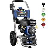Westinghouse WPX3400 Gas Pressure Washer, 3400 PSI and 2.6 GPM, Onboard Soap Tank, Spray Gun and Wand, 5 Nozzle Set, for Cars/Fences/Driveways/Homes/Patios/Furniture