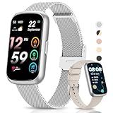 Slim Fitness Tracker, Smart Watches for Men/Women with Heart Rate/Blood Oxygen/Sleep Monitor, IP68 Waterproof Activity Trackers and Smart Watch for Phones with Step Tracker, Pedometer for Women Men