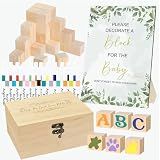 EIGTWEN 78 PCS Fun Baby Shower Games Sign Kit, Baby Blocks for Baby Shower