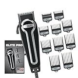 Wahl USA Elite Pro High-Performance Corded Home Haircut & Grooming Kit for Men – Electric Hair Clipper – Model 3029684