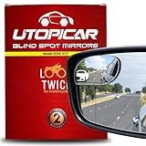 Blind Spot Convex Car Mirror - Rearview Accessories for Car Interior - Automotive Blindspot Mirrors for Larger Image and Improved Traffic Safety (2-Pack)