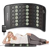 Comfytemp Extra Large Far Infrared Heating Pad 17"×33" for Back Full Body, FSA Eligible HSA XXL Electric Heat Pad with Jade Tourmaline Natural Stone Deeper FIR Heat, 6 Heat 8 Timer, Gift for Women Men