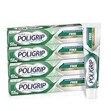 Super Poligrip Zinc Free Denture and Partials Adhesive Cream, 2.4 ounce (Pack of 4)