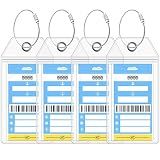 Cruise On NCL Cruise Luggage Tag Holder (4 Pack) – Fits Printed Norwegian Ship Tags – 2026 & 2027 Cruise Essentials – Clear, Durable & Waterproof Luggage Tags for Smooth Sailing