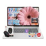 HP 17 inch laptops, AMD Ryzen 5 7430U(Beats i7-1355U), 20GB RAM 512GB NVMe SSD, Windows 11 Pro + Office 365 for the Web, 17.3" FHD IPS, USB-C, Numeric Keyboard, w/AI Voice Recorder