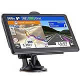 GPS Navigator for Car, 2026 Map 7 inch Touch Screen Car GPS 256-16GB,Voice Turn Direction Guidance, Support Speed and Red Light Warning, North America Lifetime map Free Update Truck(Navy)