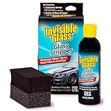 Invisible Glass 91411 Glass Stripper Hard Water Spot Remover Kit - Removes Coatings, Water Stains, Waxes, Oils, and More - Glass Polish Car Window Windshield Treatment - 4 Fl Oz